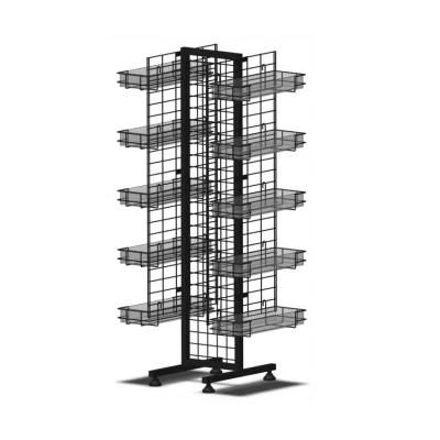 Double Sides Display Rack with 10 Wire Shelf