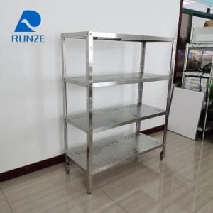 High Quality Shelving Unit 4-Tier Stainless Steel Wire Shelving 4-Shelf Heavy Duty Shelving Rack