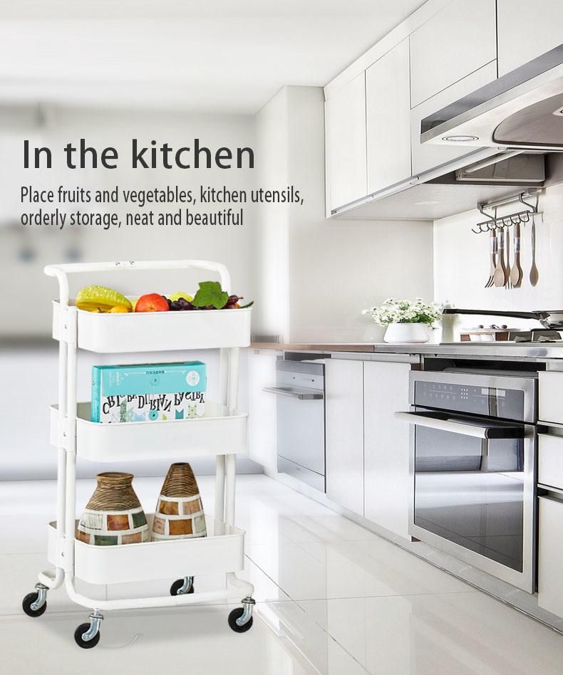Daily Necessities Corner Kitchen Bathroom Shelves Storage Cart Organizer Movable Simple Multi-Layer Kitchen Storage Shelf Rack
