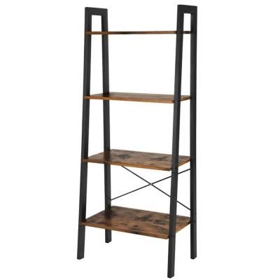 Industrial Leaning Ladder Style Bookcase