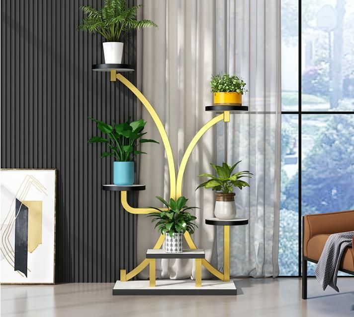 Flower Shelf Rack Indoor Living Room Green Radish Succulent Iron Flower Pot Hanger Balcony Multi-Layer Floor-Standing Flower Shelf