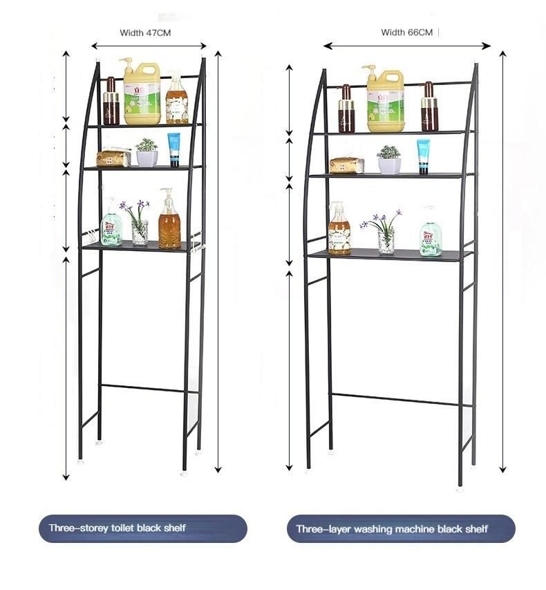 Toilet Washing Machine Rack Standing Corner Shelf for Bathroom