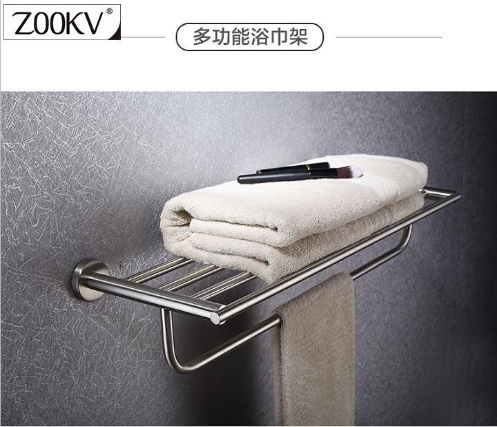 SUS304 Stainless Steel Bathroom Toilet Towel Rack for Hotel and Public Project