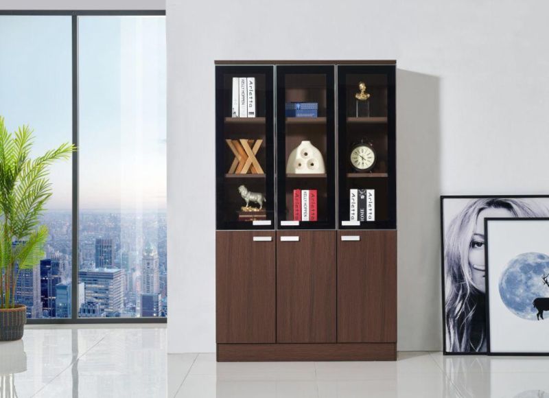 Modern Design MDF Wooden 2 Doors 3 Doors Office File Cabinet Bookcase