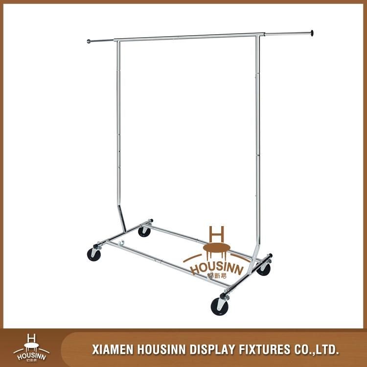 Rolling Collapsible Clothig Garment Trolley Rack