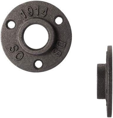 High Press 1/2&prime;&prime; Black Malleable Threaded Floor Flange Iron Pipe Fittings Wall Mount