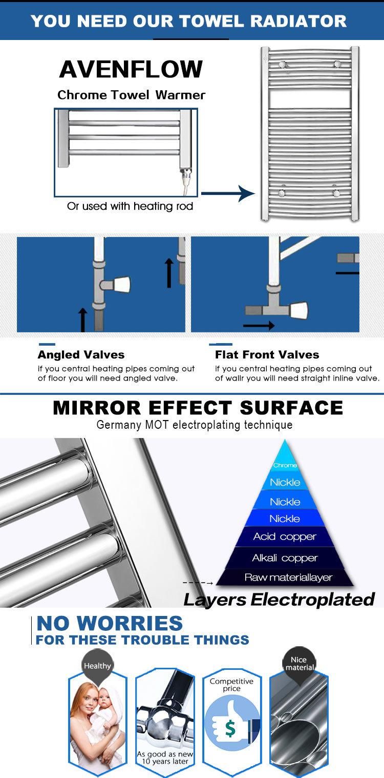 Avonflow Chrome Bathroom Heated Towel Rack Heating System