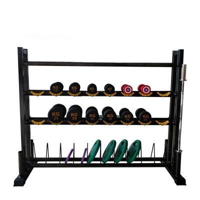 Multi Function Gym Equipment Kettlebell Rack, Dumbbell Rack, Weight Plate Storage Rack