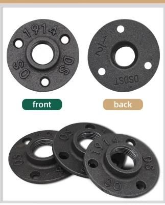 Pipe Fittings Floor Flange Black Malleable Iron 1/2&quot; 3/4&quot; Bsp Floor Flanges