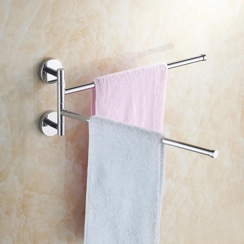 Wall Mount Brass Arm Towel Rods Rotatable Towel Rack