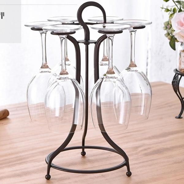 Countertop Metal Wine Glass Holder Freestanding Tabletop Stemware Storage Rack