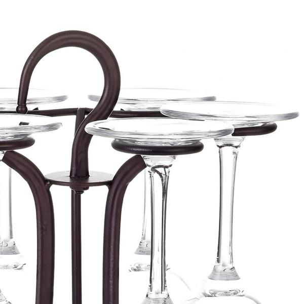 Countertop Metal Wine Glass Holder Freestanding Tabletop Stemware Storage Rack