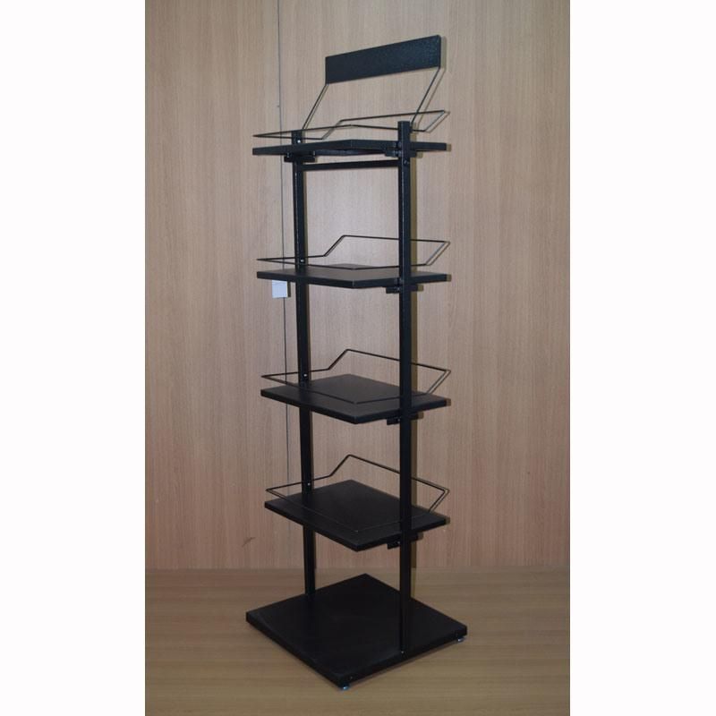 Floor Stand 5 Layers Shelf Metal Drinkware Display Rack (PHY3016)