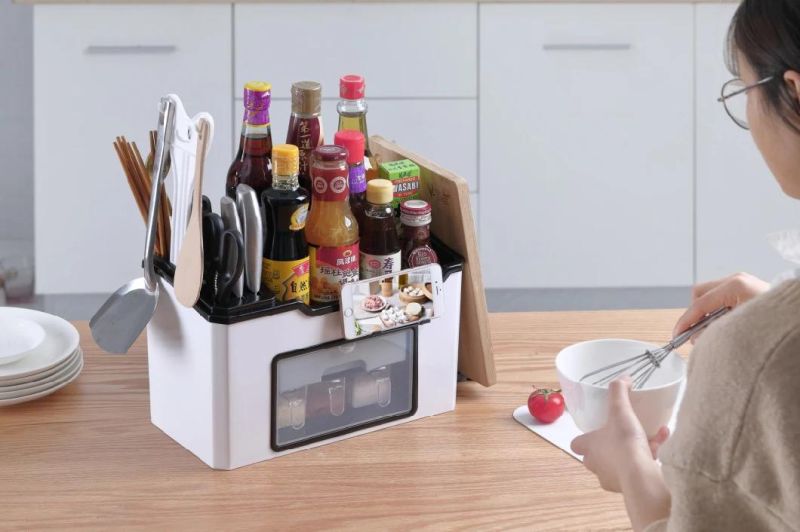 Hot Selling Plastic Kitchen Spice Storage Rack