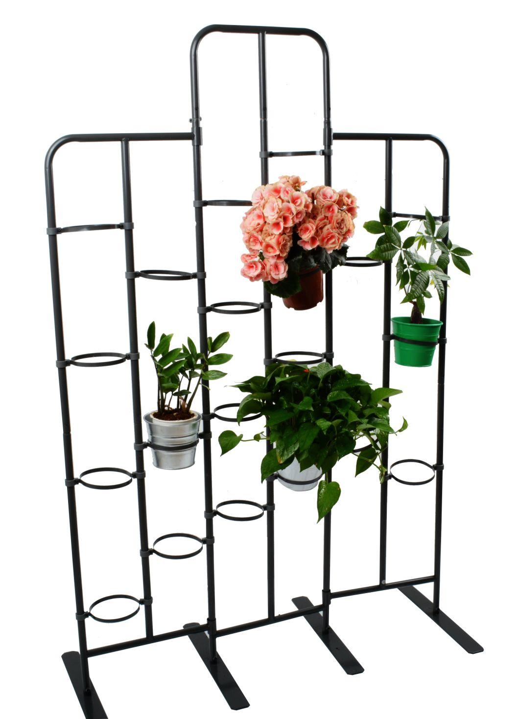 Metal Remove and Install Adjustable Flower Rack for Garden Plant Stand