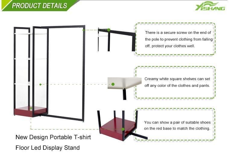 Wholesale Retail Store Furniture Black Metal Clothing Display Rack for Garment