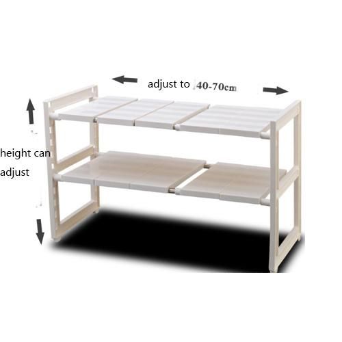 Plastic Kitchen Rack Shelf, Assembly Shelves Under Sink Shoe Storage Shoe Rack Shoe Cabinet Jbs-1802