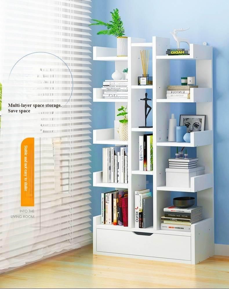 Wooden Home Office Furniture Multi-Layer Space Saving Book Rack