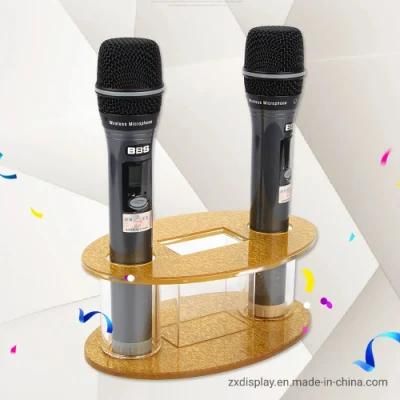 Custom High Quality Acrylic Bar Microphone Display Holder Stand for KTV