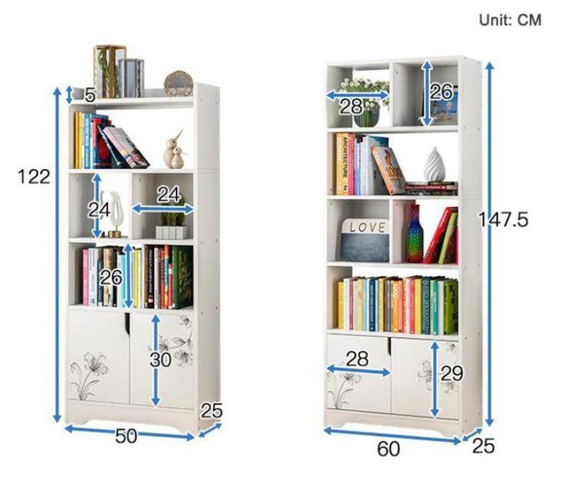 Bookcase Office Bookshelf Student Combination