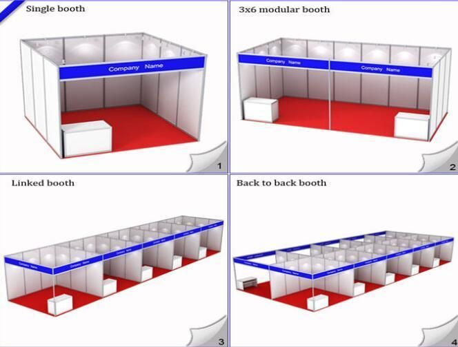 3meters X 3meters Aluminium/Aluminum Extrusion Profiles Exhibition Frame Display Rack Shelf Booth Show Frame Trade Show Frame
