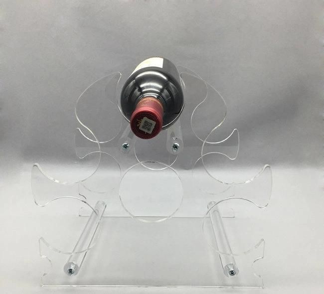 Acrylic Wine Storage Display Stand Clear Plexiglass Red Wine Holder Rack