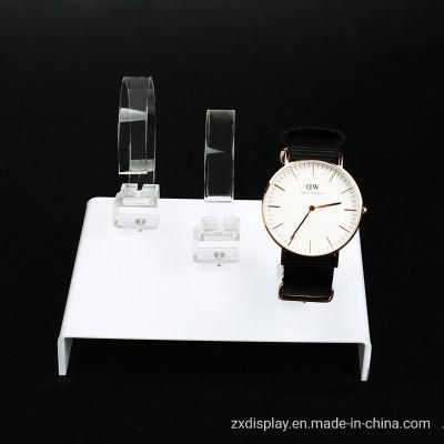 Luxurious White Acrylic Watch Display Stand for Rolex Omega