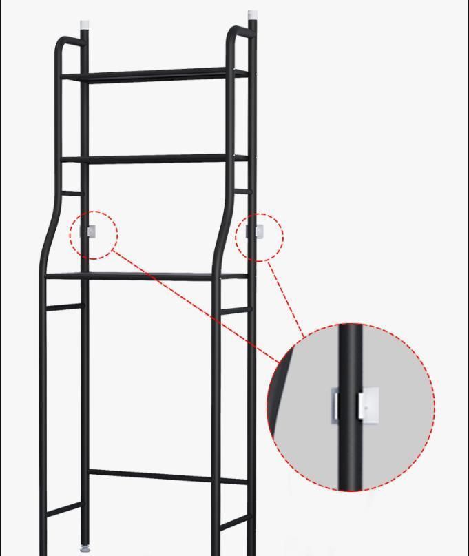 Bathroom Toilet Rack Free Punch Washing Machine Storage Artifact Wall-Mounted Bathroom Toilet Toilet Washbasin Rack