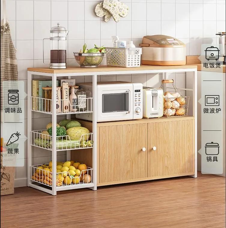 Kitchen Storage Rack Floor Multi-Layer Microwave Oven Rack Multi-Function Storage Cabinet Vegetable Storage Rack