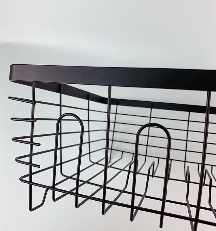 Dish Storage Drain Rack with Utensil Holder and Tray