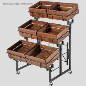 Custom Grocery Store Supermarket Wooden Display Rack