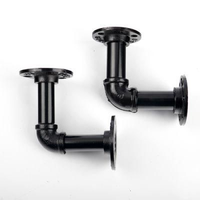 Industrial Shelf Brackets Black Iron Floor Flange Industrial DIY