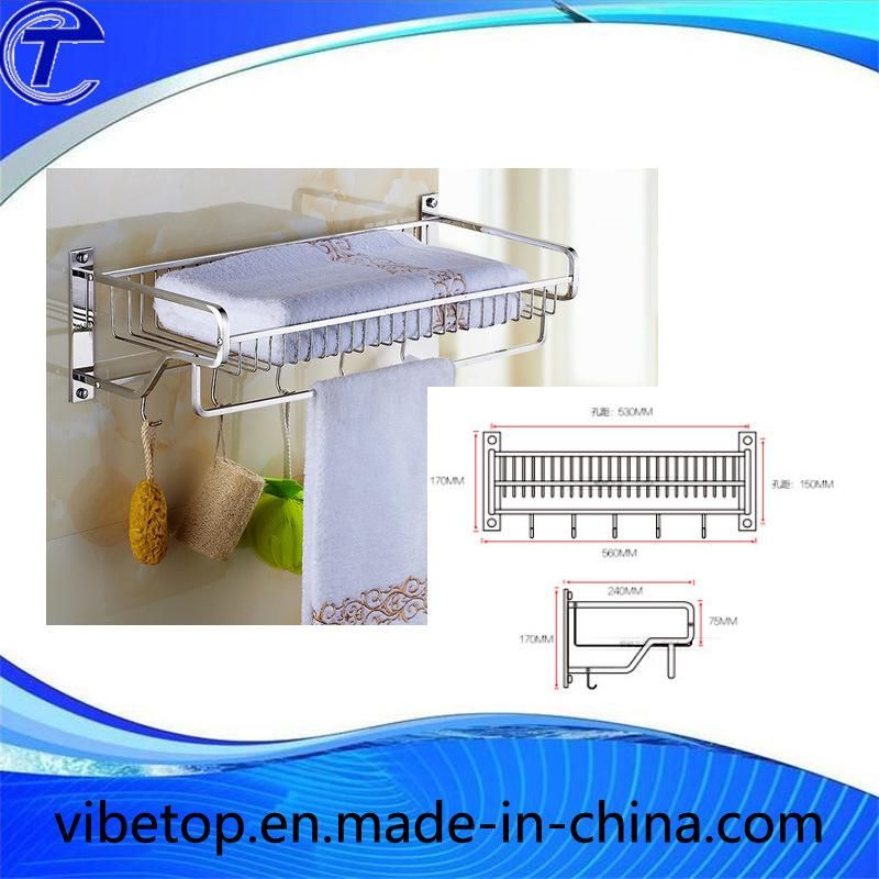 New Style Stainless Steel Folding Hotel Style Bathroom Towel Rack