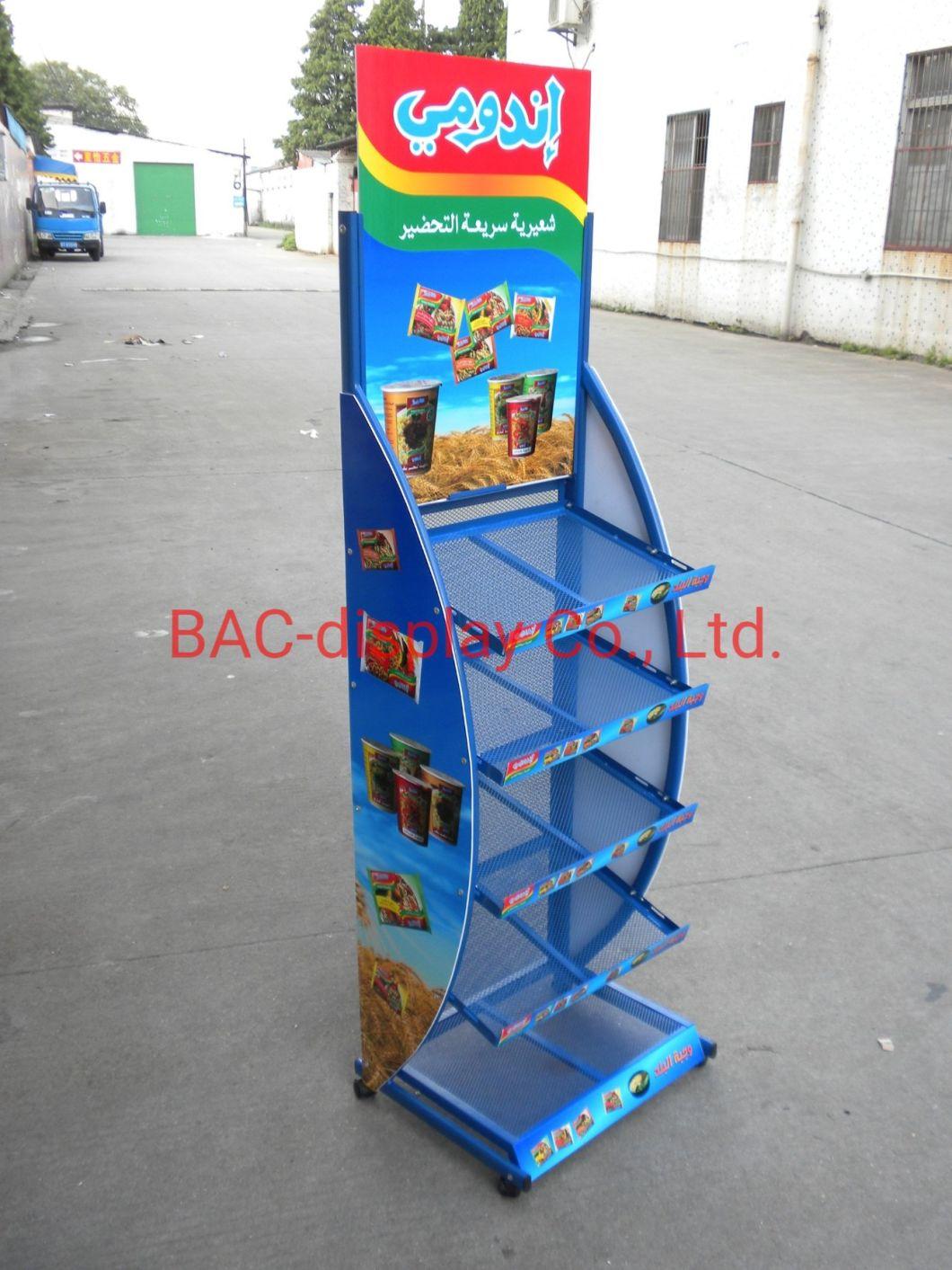 Retail Snack Shelf Supermarket Food Display Rack, Food Metal Display Rack