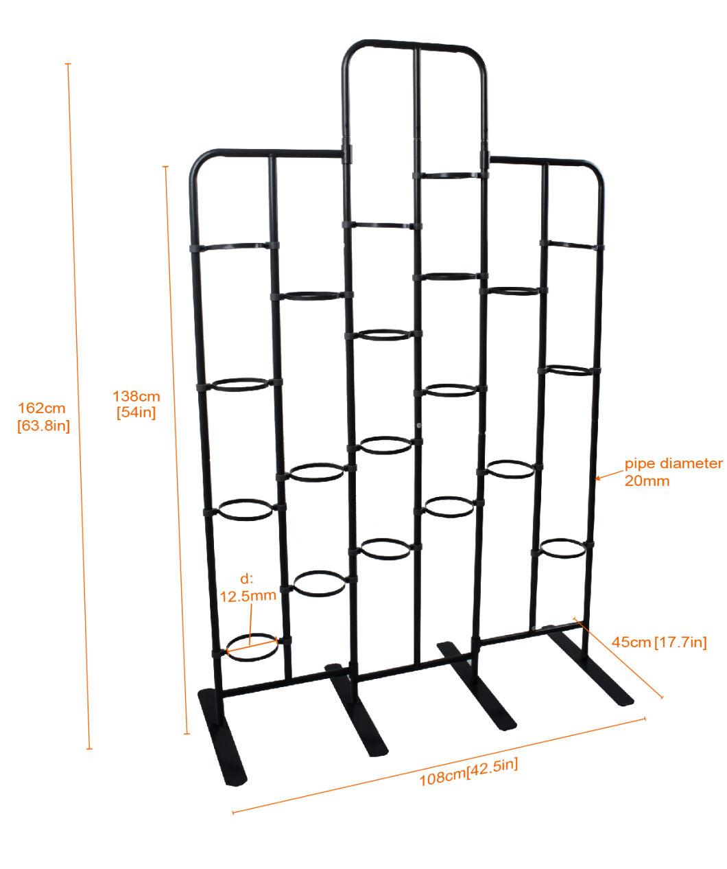 Metal Remove and Install Adjustable Flower Rack for Garden Plant Stand