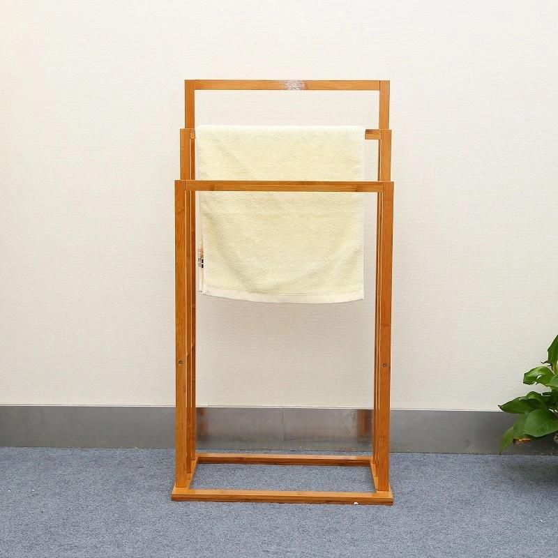 Best Price Customized Bathroom Accessories Hanging Bamboo Display Towel Rack