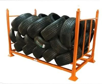 Heavy Duty Warehouse Welding Portable Storage Tire Rack for Sale