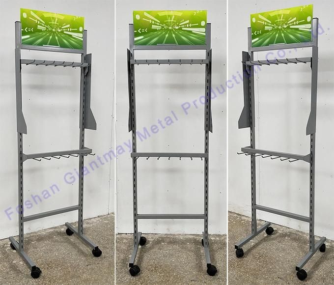 Giantmay Free Standing Retail Shop Metal Display Rack for Handbags Scarf Belt Shelf