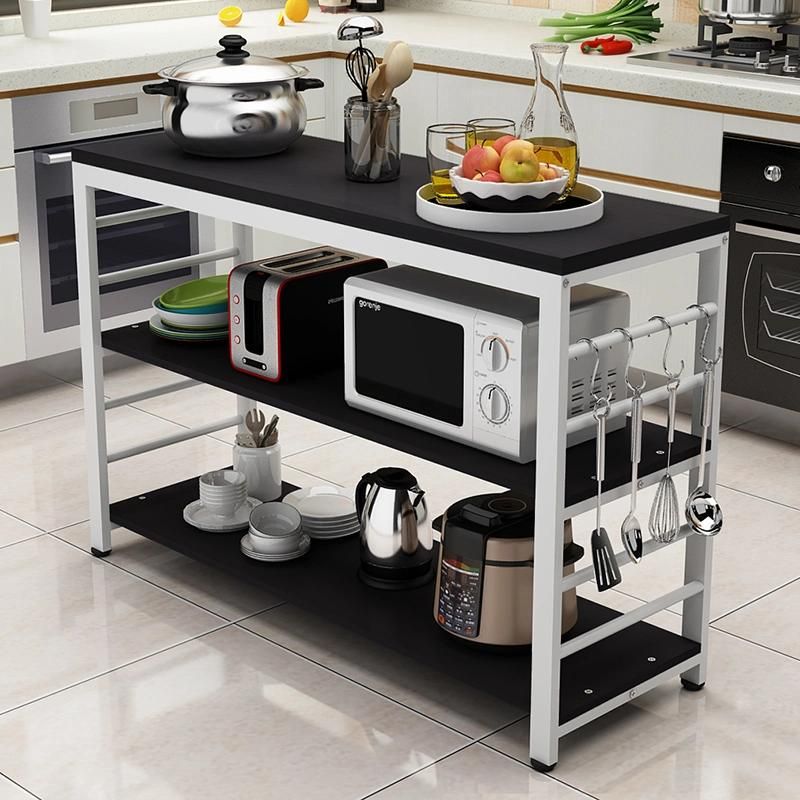 Household Kitchen Table Kitchen Counter Storage Desk Long Table Microwave Oven Rack Oven Rack Floor Multiple Floors