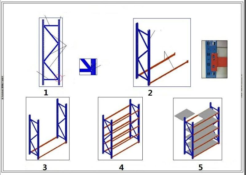 Knock Down Metal Shelves Display Stand Steel Warehouse Rack Storage Shelving