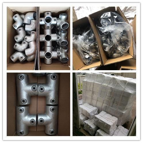 Malleable Galvanized Cast Iron Pipe Fittings and Key Clamps Fittings 2 Way 90 Degree Elbow for Furniture