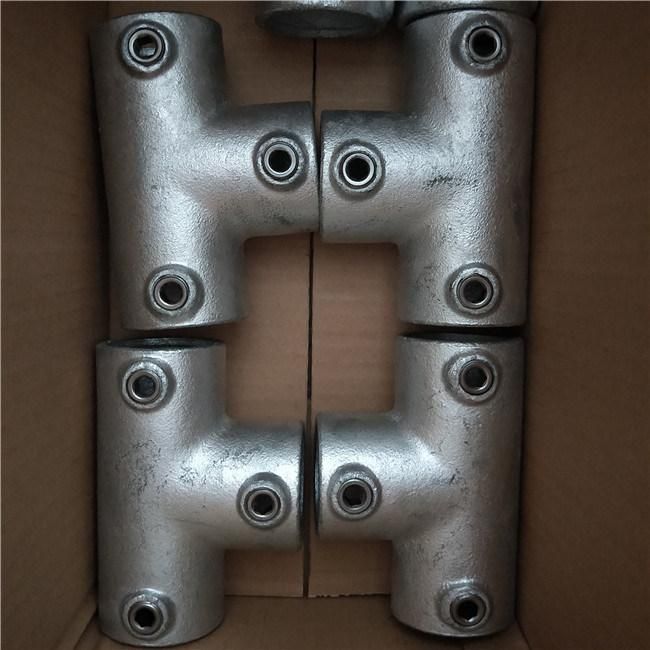 Malleable Galvanized Cast Iron Pipe Fittings and Key Clamps Fittings 2 Way 90 Degree Elbow for Furniture