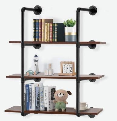 Cast Iron Industrial DIY Shelf Pipe Library Bookshelf