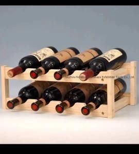 Wholesale Collapsible Supermarket Display Wooden Red Wine Rack