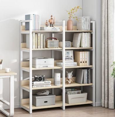 Bookshelf Simple Floor Simple Living Room Wrought Iron Rack Space-Saving Student Home Multi-Layer Storage Rack Small Bookcase