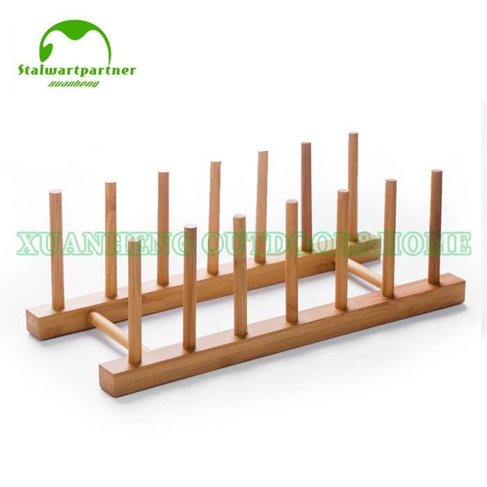 Organic Bamboo 6 Bottle Wine Rack Horizontal Storage Compact