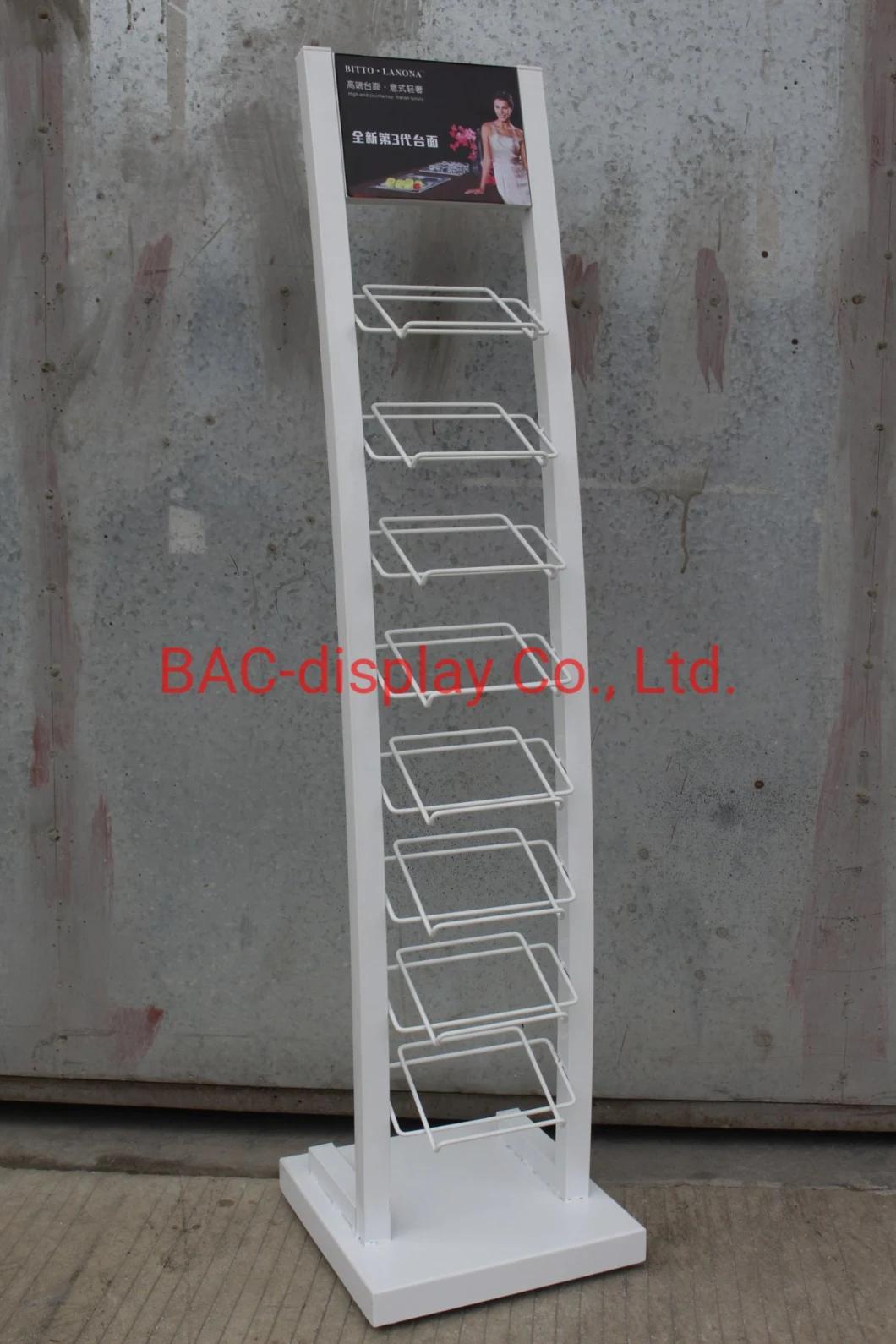 Tabletop Marble Ceramic Tile Shelf Sample Display Racks