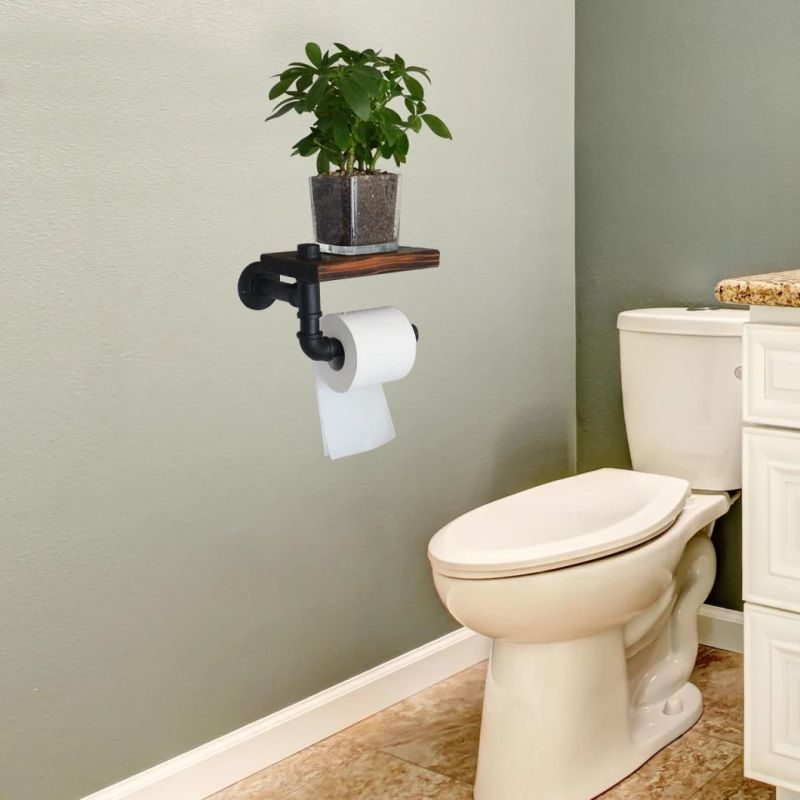 Black Bathroom Accessories Towel Hanger Racks Shelves Toilet Paper Holder Furniture