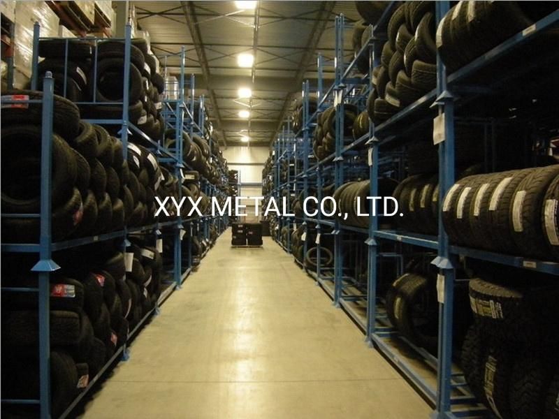 Portable Truck Tire Warehouse Storage Post Mobile Tire Rack