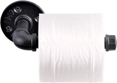 Toilet Paper Holder with Shelf DN20 Paper Towel Shelf Holder Iron Floor Flange Paper Roll Holder